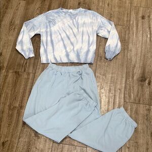 GAP Kids Girls Blue Tie-Dye Sweatshirt Sz XXL 14-16 and Joggers Sz 18 Set